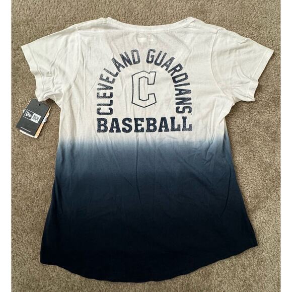 New Era Cleveland Guardian Baseball Ombré Fade T-shirt Women Size Small NEW Nwts - Picture 1 of 11